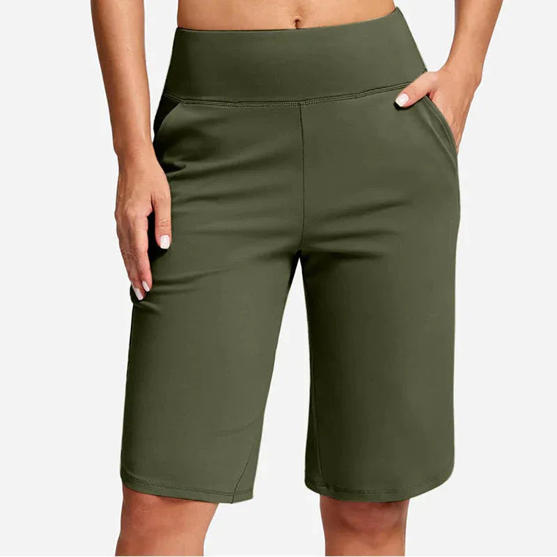 🔥Women's High-Waist Yoga Shorts with Pockets