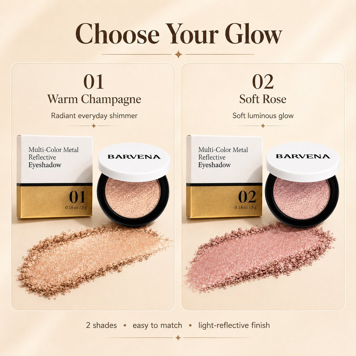 💖 Multicolour Metallic Eyeshadow – Buildable, shimmering metallic eyeshadow