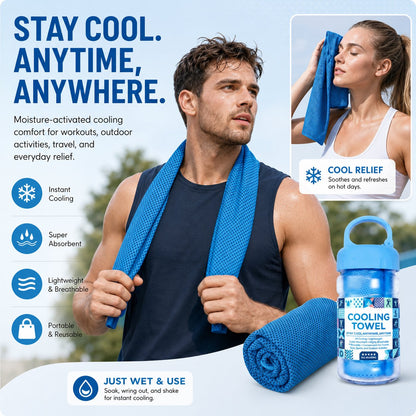 🔥LAST DAY 50% OFF - 🏃❄️Cold Sweat Towel You Can Use Anywhere, Anytime! Reusable Soft Absorbent Cooling Portable