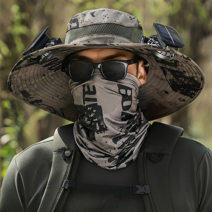 🔥Summer Promotion 💥- Outdoor Wide Brim Sun Hat With Solar Fan