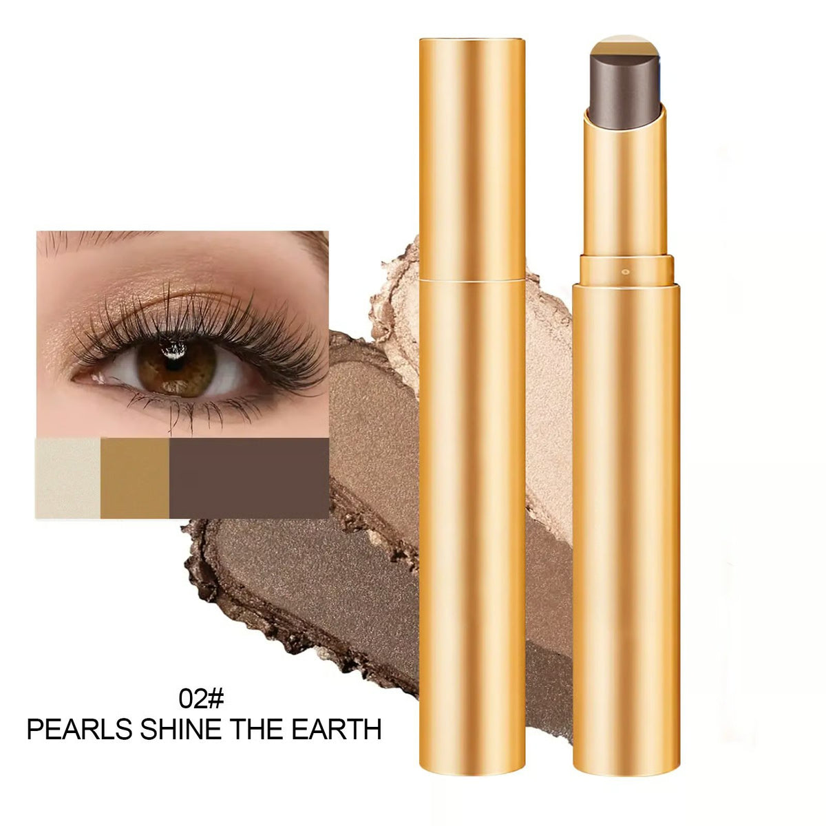 🔥LAST DAY SALE 49% OFF-✨3 Shade Cream Eyeshadow Stick | Smooth & Blendable
