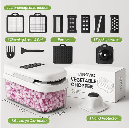 49% OFF This Week Promotions🥕🥕15-in-1 Vegetable Chopper- Multifunctional Food Chopper,Professional Onion Chopper with 8 Blades✨