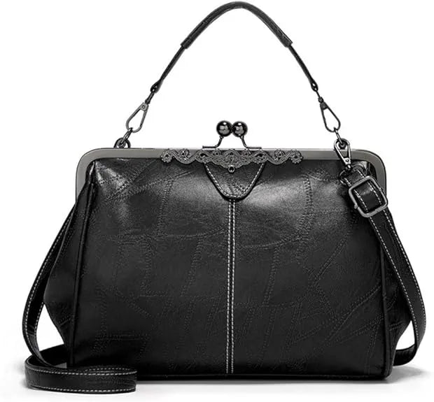 💼2026 New Kattee Elegant Waterproof Women’s Leather Kiss-Lock Tote Handbag