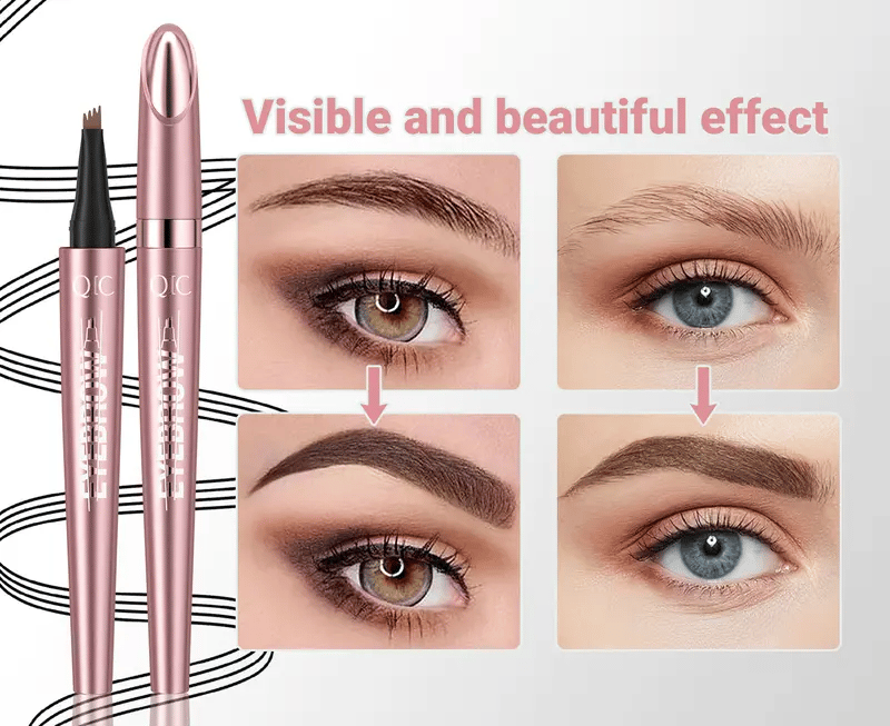 ✨Waterproof Micro-Fork Eyebrow Pencil, Long-Lasting Brow Pen for Natural Hair-Like Strokes